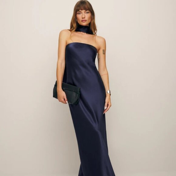 Reformation Oren Silk Dress - Size M - Picture 2 of 2